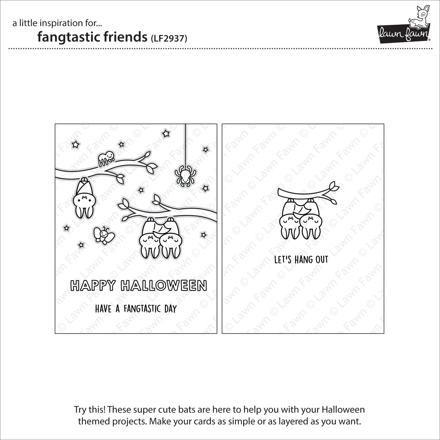 Lawn Fawn - Fangtastic Friends - Clear Stamps 4x6